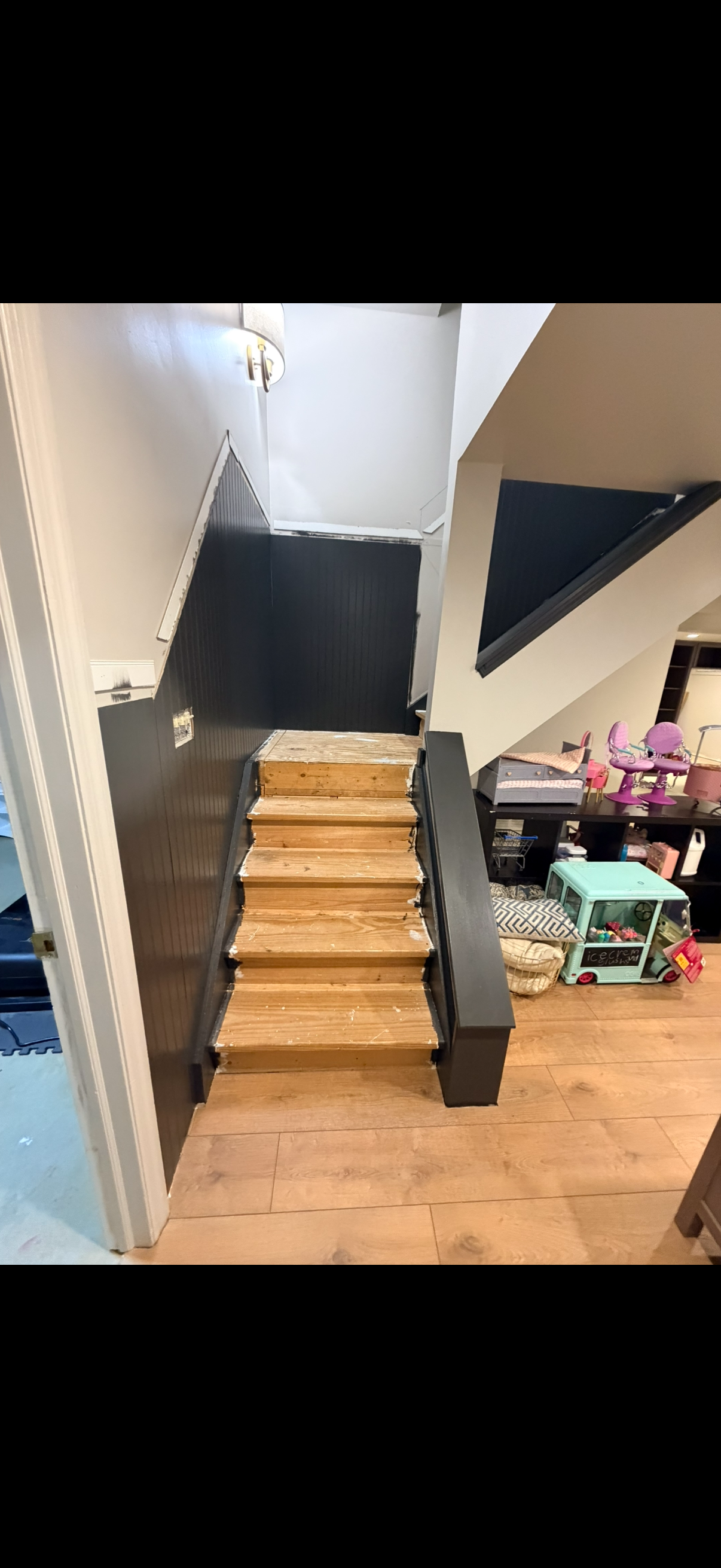 Staircase Renovation – Before New Treads